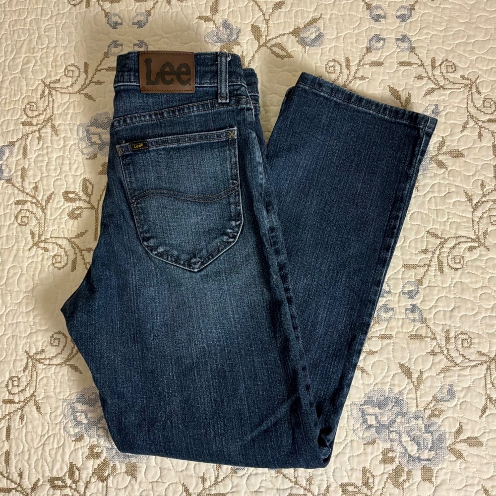Lee Regular Fit Jeans Mens 32x30 Blue Excellent Denim Stretch
